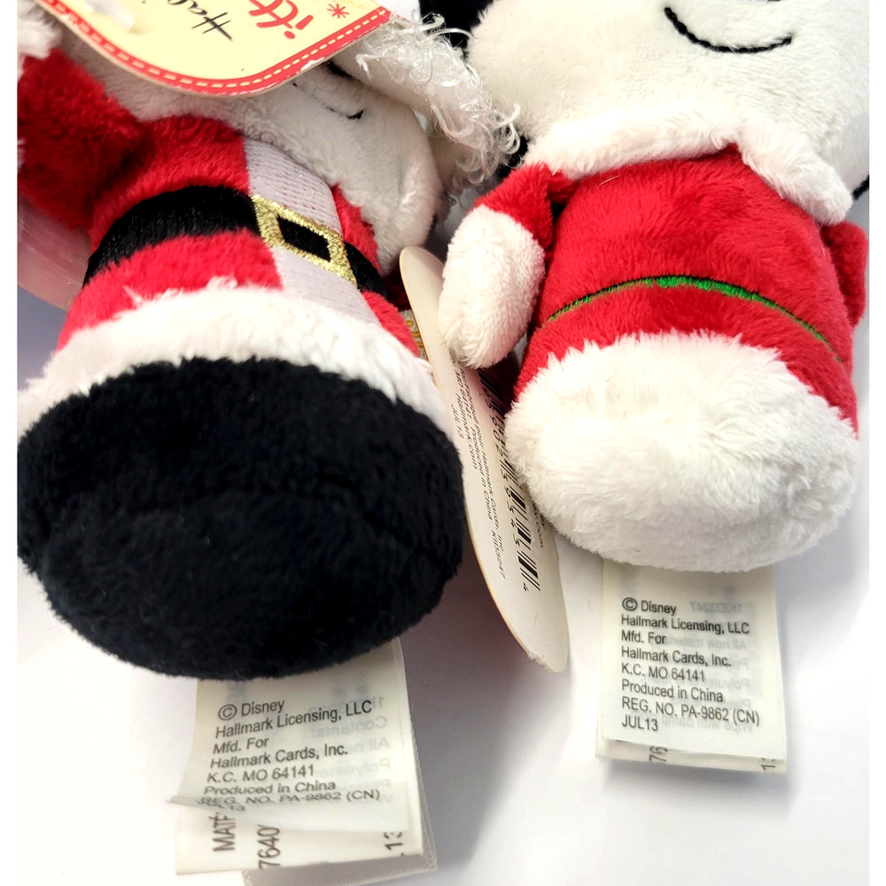 Hallmark Disney Itty Bittys Santa Mickey Minnie Claus Holiday Plush Set Limited - Picture 11 of 16